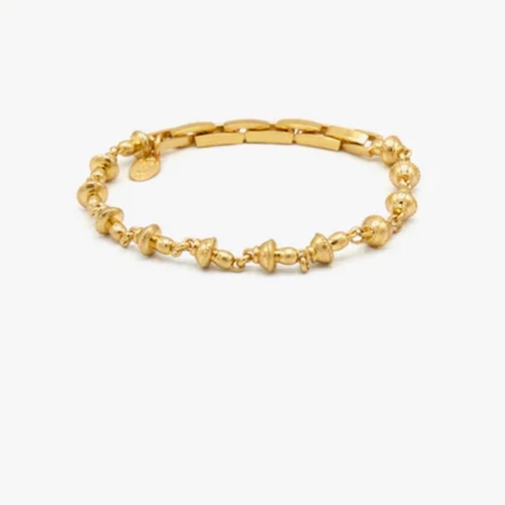 Clare V. Petit Mushroom Link Bracelet Gold NWT Sold Out